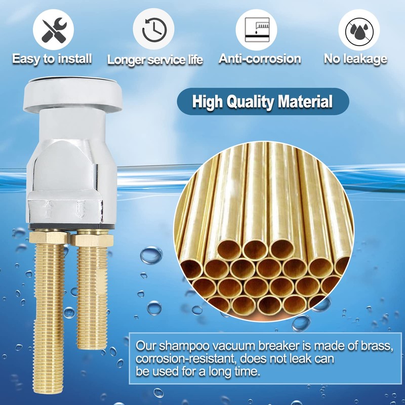 Shampoo Bowl Vacuum Breaker Kit 7Pcs Shampoo Bowl Faucet Salon