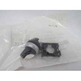 Eaton M22-WKV Selector Switch, 2 Positions, Lever Actuator Style, On-Off Action, Silver Bezel Color, 90 Degree Turning Radius