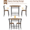 VECELO 3 Piece Round Dining Table & Chairs Set for