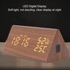 Wooden Digital Alarm Clock, LED Clock Electric Clock LCD Digital