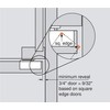 Blum 38B355BF22 Compact BLUMOTION 38B Hinge, Soft-Close, 1-3/8 Overlay, Screw-on.