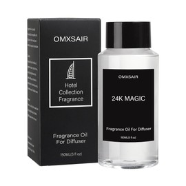 24K Magic Hotel Collection Diffuser Oil & Home Luxury Scents - 24k Magic Diffuser Oil 150ml -Citrus,Bergamot,Jasmine - Aromatherapy Scent Diffuser Oil-24K Magic Fragrance Essential Oils for Diffuser