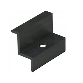 NAKA 10 x End Clamp PV Solar Panels Black | Photovoltaic Edge Clamp Mounting Rail Accessories for Module Height 35 mm | Solar Module Clamp for Mounting Aluminium Profiles 50 mm