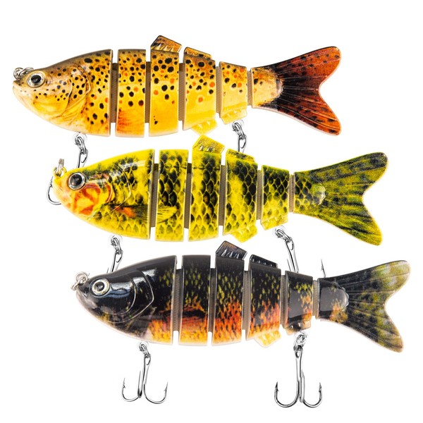 TUXIBIN Fishing Lures, Wobbler Jerkbait Artificial Bait Set, Live Bait