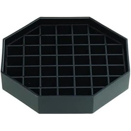 Rattleware 4” Octagonal Black Plastic Drip Tray - Versatile Honeycomb Grid Design, Easy to Clean & Detachable, Enhanced Spill Protection, Durable, Ideal for Coffee Station, Kitchen (12 Pcs)