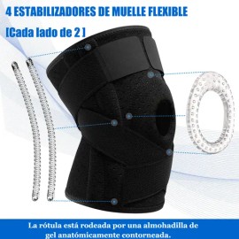 Rodillera Deportiva Gel Y Estabilizadores Meniscos Ligament                                                                                           
