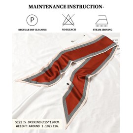 DYUXIRT Head Scarf Purse Handle Neck Satin Hair Scarfs For Bag Lightweight Silky Long Thin Women's Fashion Scarves 59 * 5.9”-H18