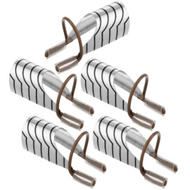 BIUDECO Nail Art Form Tool 5 Pack Reusable Diy Nail Molds Aluminum French Manicure Mold Protector for Home Salon Use