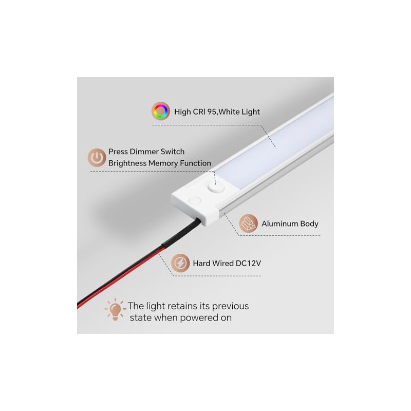 acegoo RV Interior LED Light Bar 12V LED Light Strip