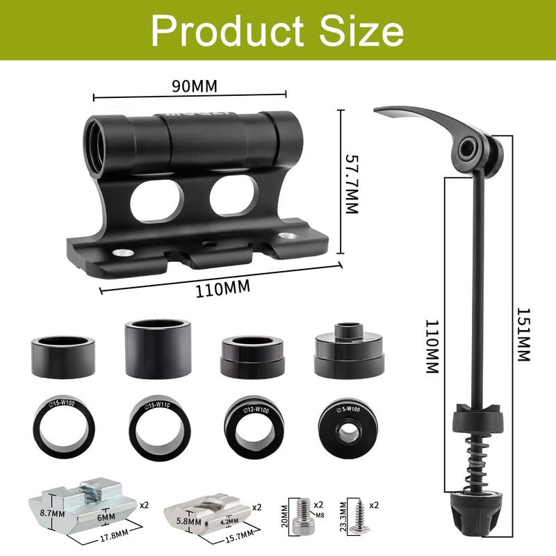 MUQZI Bike Fork Mount, Front Fork Holder Block Quick Release