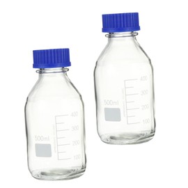 GANAZONO 2Pcs Bottle Transparent Laboratory Sample Sealing Container with Calibration for Accurate Measurements and Lightweight for Chemical Experiments