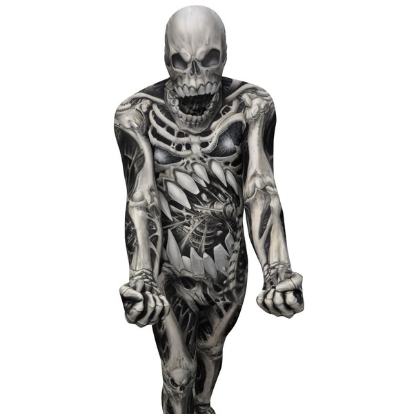 Morphsuits Men's Monster Skull and Bones Costume Skeleton, Large