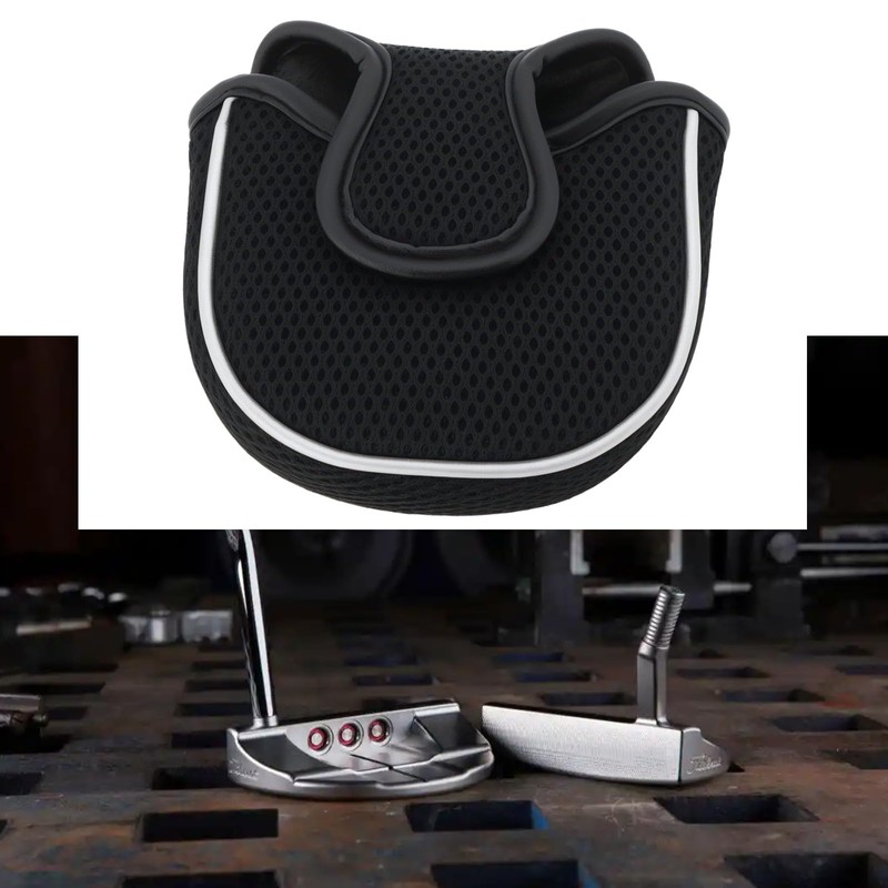 ECSiNG Black Mesh Mallet Putter Cover Golf Putter Headwear with