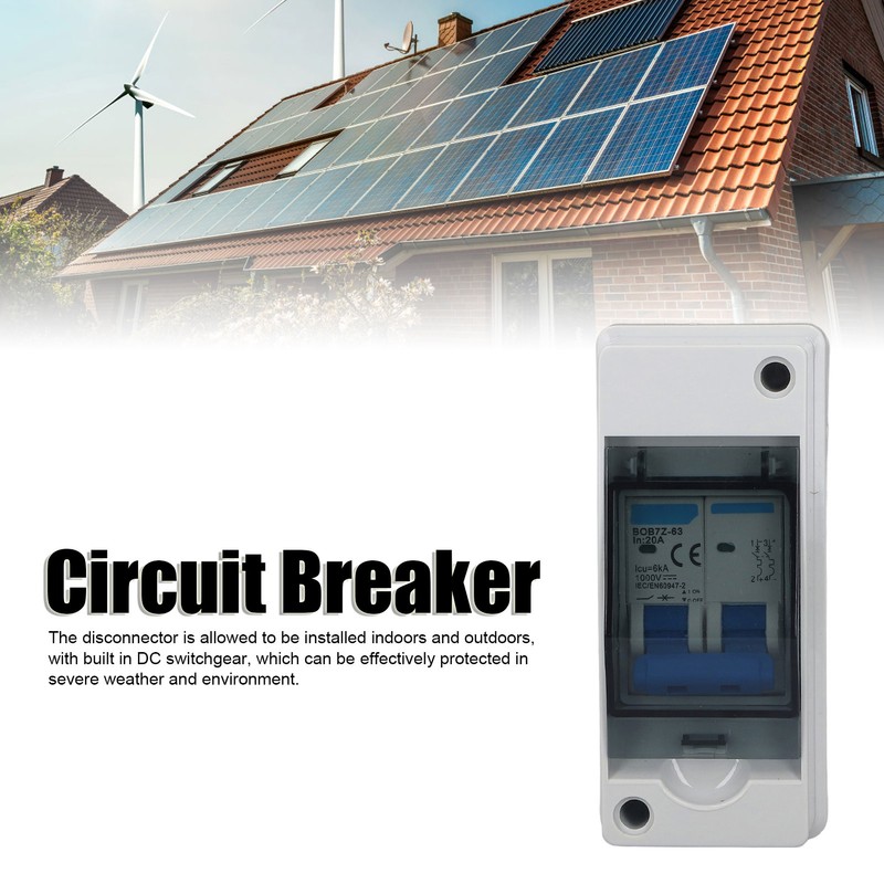 Circuit Breaker MCB PV Combiner Box Waterproof Disconnect Switch 1000V