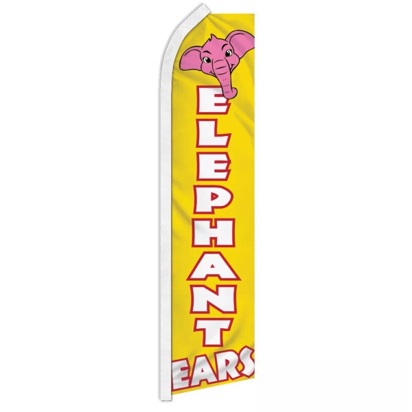 Unbranded Elephant Ears Swooper Feather Flutter Advertising Flag Concessions Food