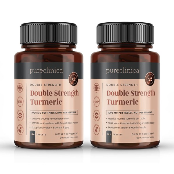 Double Strength Turmeric - Massive 1000mg x 360 Tablets -