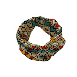 ABAKUHAUS Bandana Headscarf, Elastic and Comfortable Everyday Accessories, Indigo Self, Dark Egg Shell Turquoise