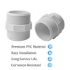 AUXBC 4PCS 2 Inch PVC Male Thread Nipple Coupling Adapter,