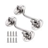 2Pcs Stainless Steel Cabin Door Hook & Eye Latch Lock