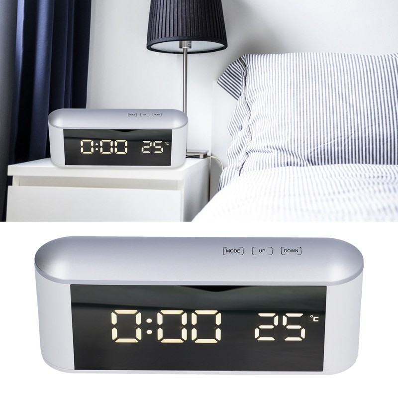 LED Alarm Clock Household Multifunctional Touch Screen Alarm Clock Indoor
