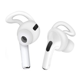 OneCut 5 Pairs Silicone Ear Hooks Compatible for AirPods Pro 2019, Anti-Slip Anti-Drop Ear Tips Gel Earbuds Earphones [Not Fit in The Charging Case] Protective Accessories Skin(White)