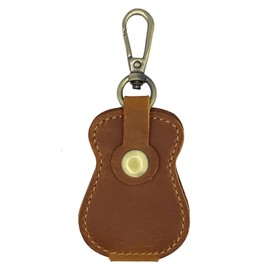 Handmade Gunuine Leather Guitar Pick Holder,Pick Case,Plectrum Organizer Bag for Musicians and Guitarists