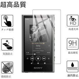 FATBEAR Rugged Shockproof Armor Protective Shell Skin Case Cover for Sony Walkman NW-A306 NW-A307 A300 Series (Gray case with Tempered Glass)