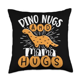 Dino Nuggets Enthusiast Dinosaur Chicken Delight Dino Nugs Throw Pillow