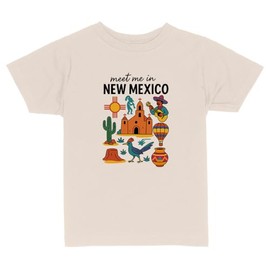 Meet Me in New Mexico Toddler Kids T-Shirt 3T Natural