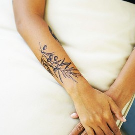 Olive Branch Tattoo - Olive Branch Temporary Tattoo/Peace Symbol Tattoo/Feminine Woman Design