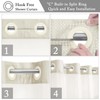 Gibelle Long Shower Curtain 72x80, Waffle Weave Bathroom Shower Curtain