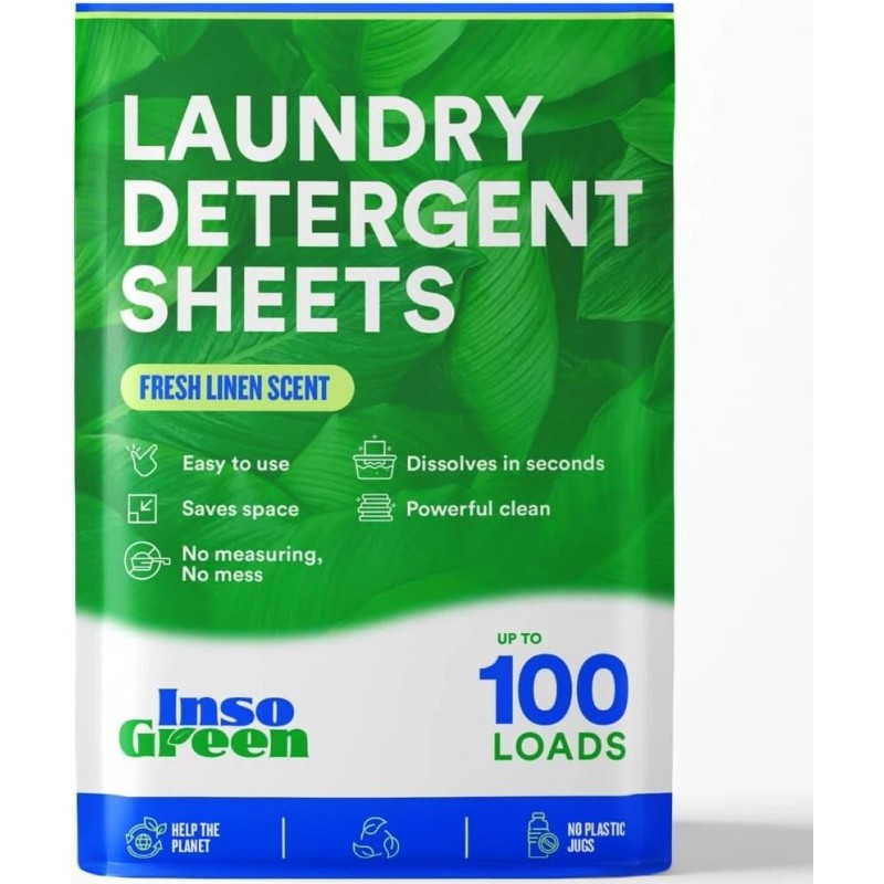Laundry Detergent Sheets – 100 Loads - Eco Washer Sheets