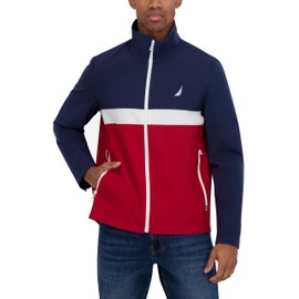 Nautica Men's Lightweight Sailing Jacket – Waterproof & Windproof, Breathable, Navy, Medium