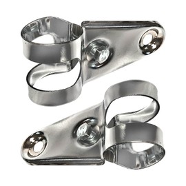 cyclingcolors 2x Lampenhalter Scheinwerfer Halter Halterung Stahl Chrom Metall Moped Motorrad Roller Mofa Mokick