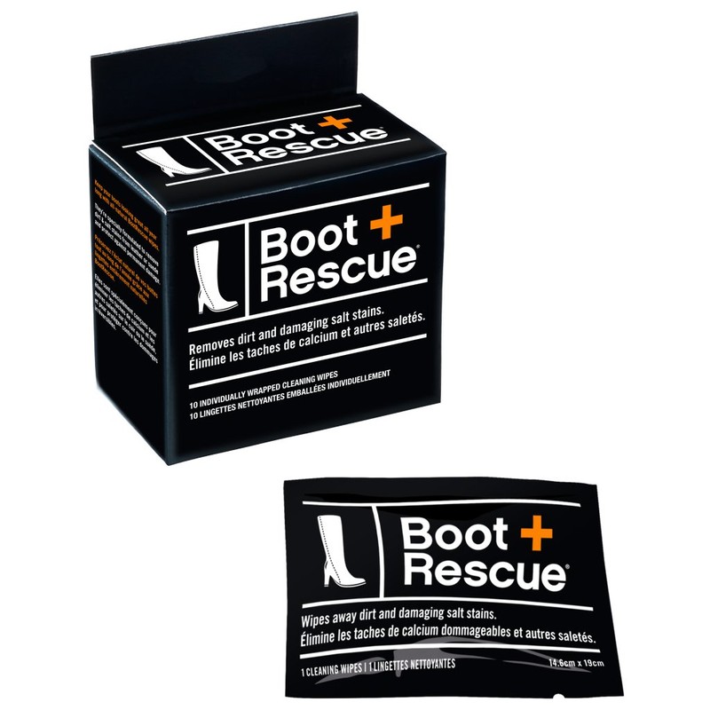 Boot Rescue all-natural cleaning wipes for leather and suede boots.