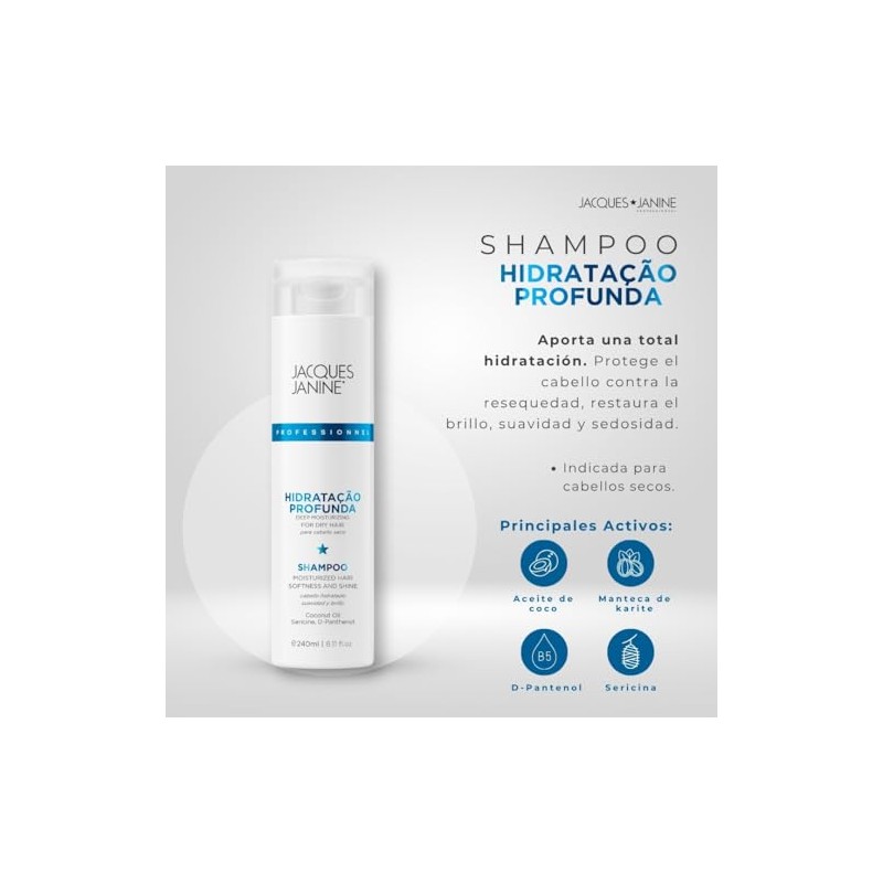 Shampoo de Hidratación Profunda Jacques Janine 240 Ml