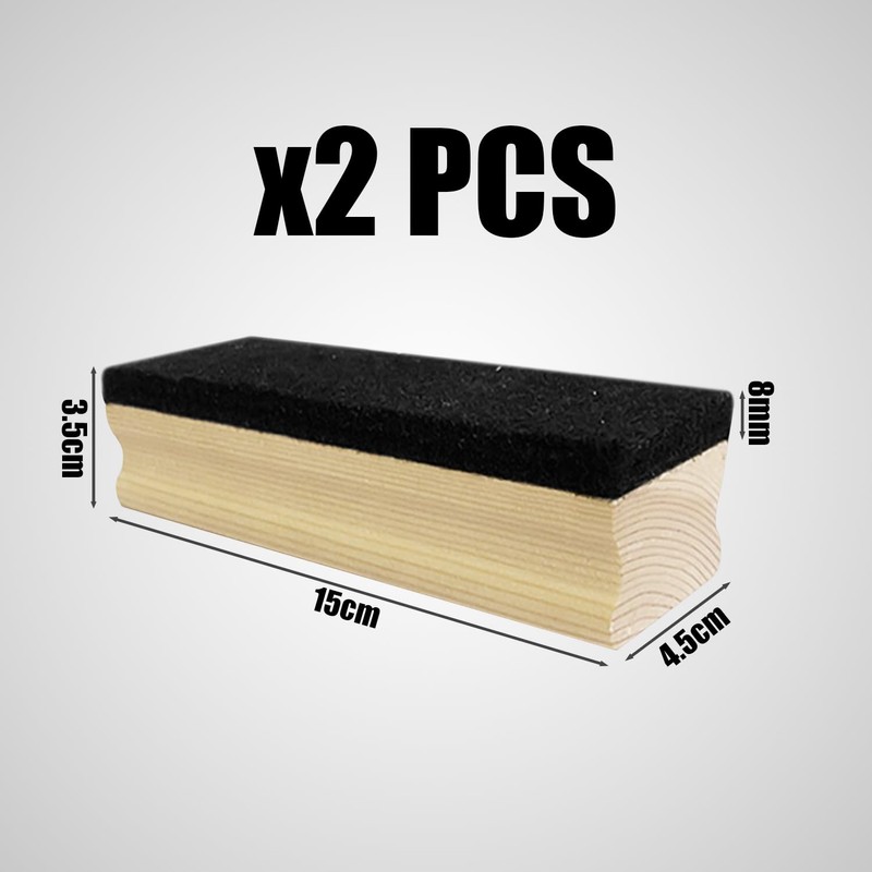 2 Pieces of Blackboard Eraser, Blackboard Eraser with Wooden Handle,