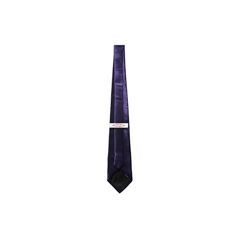 Soophen NEW Mens Necktie SOLID Satin Neck Tie Dark Purple
