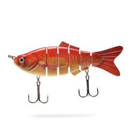 Large Multi Jointed Fishing Lures Bait,Big Giant Fishing Bass Lures,Crankbaits Swimbaits with Treble Hook (A9-7.87",4oz)