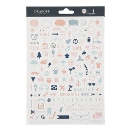 DRAEGER PARIS 1886 D.I.Y with Toga lr001 Schablone Symbole Bullet Zeitung Kunststoff transparent 15 x 21 x 0,1 cm