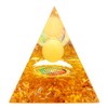 GOLD STONE Orgonite Pyramid Sculpture Natural Stone Power Stone Purification