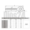 DIOS24 Eye Screw with Metric Thread (Left Thread) M10 -