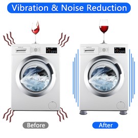 Washing Machine Feet Pad, Pack of 10 Anti-Vibration Washing Machine, Vibration Damper Washing Machine, Universal Washing Machine Rubber Foot Pads, Vibration Damper Foot Pads for Dryer, Table, 8 cm