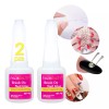 Veraly 2pzs Pegamento Tips Uñas Postizas Uñas Press On Transparente