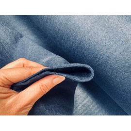 Felt Fabric Material – Soft Plain Colours – 102cm Wide, 2mm Thick – 100% Polyester Craft & Upholstery Fabric (Navy Blue, 2 Metres)