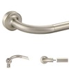Brushed Nickel Disc Curtain Rods, 48-84 Inches Window Curtain Rod,Adjustable