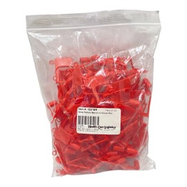 Padlock Seal Tags Health Care Logistics Un-Numbered Red Plastic 100 Count Bag