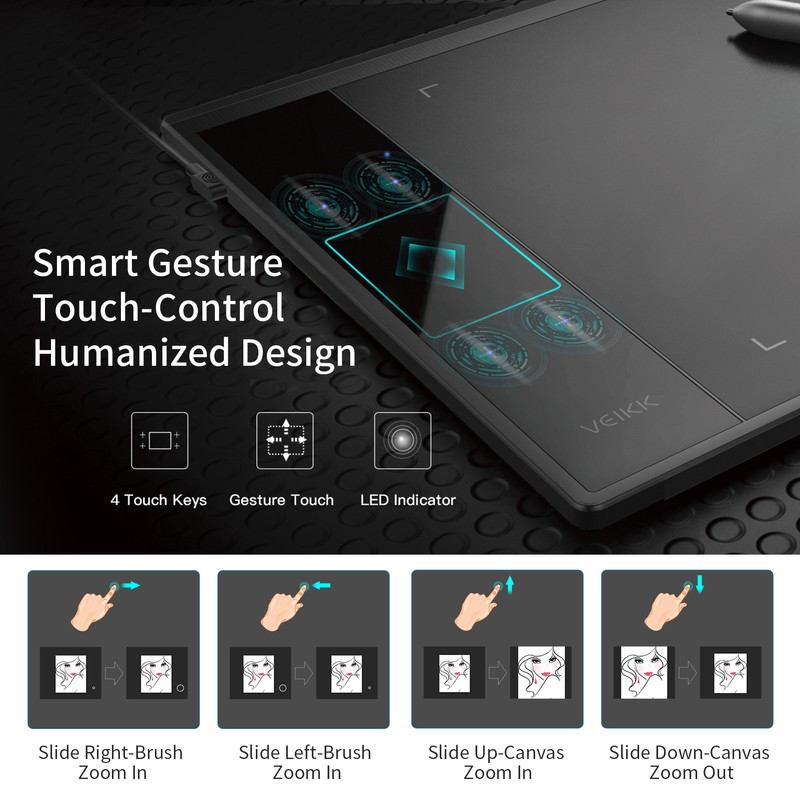 Graphics Drawing Tablet 10 X 6 Inch Large Active Area