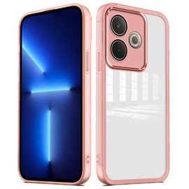 YUXING Transparent Case for OPPO A5 Pro 5G 4G with Camera Lens Protector Soft Ultra Thin Slim Shockproof Bumper Back Cover - Pink