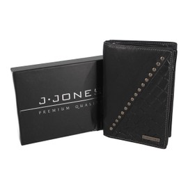 RabamtaGO® Large Men's Leather Wallet ID Wallet Credit Card Holder with RFID Protection (M2 RFID Black), black, Wallets, ID & Card Sleeves